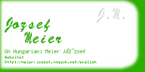 jozsef meier business card